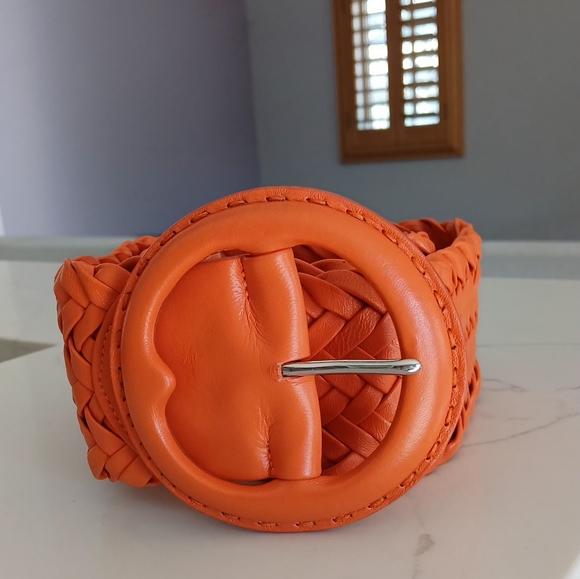 NWOT Ralph Lauren Braided Leather Belt Made in Italy. # 410153315 5F9 Size M - Picture 2 of 7